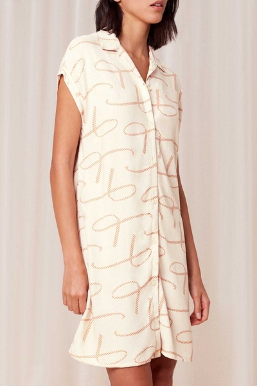 Nightwear | Triumph Boyfriend Fit Nightdress In Beige Print