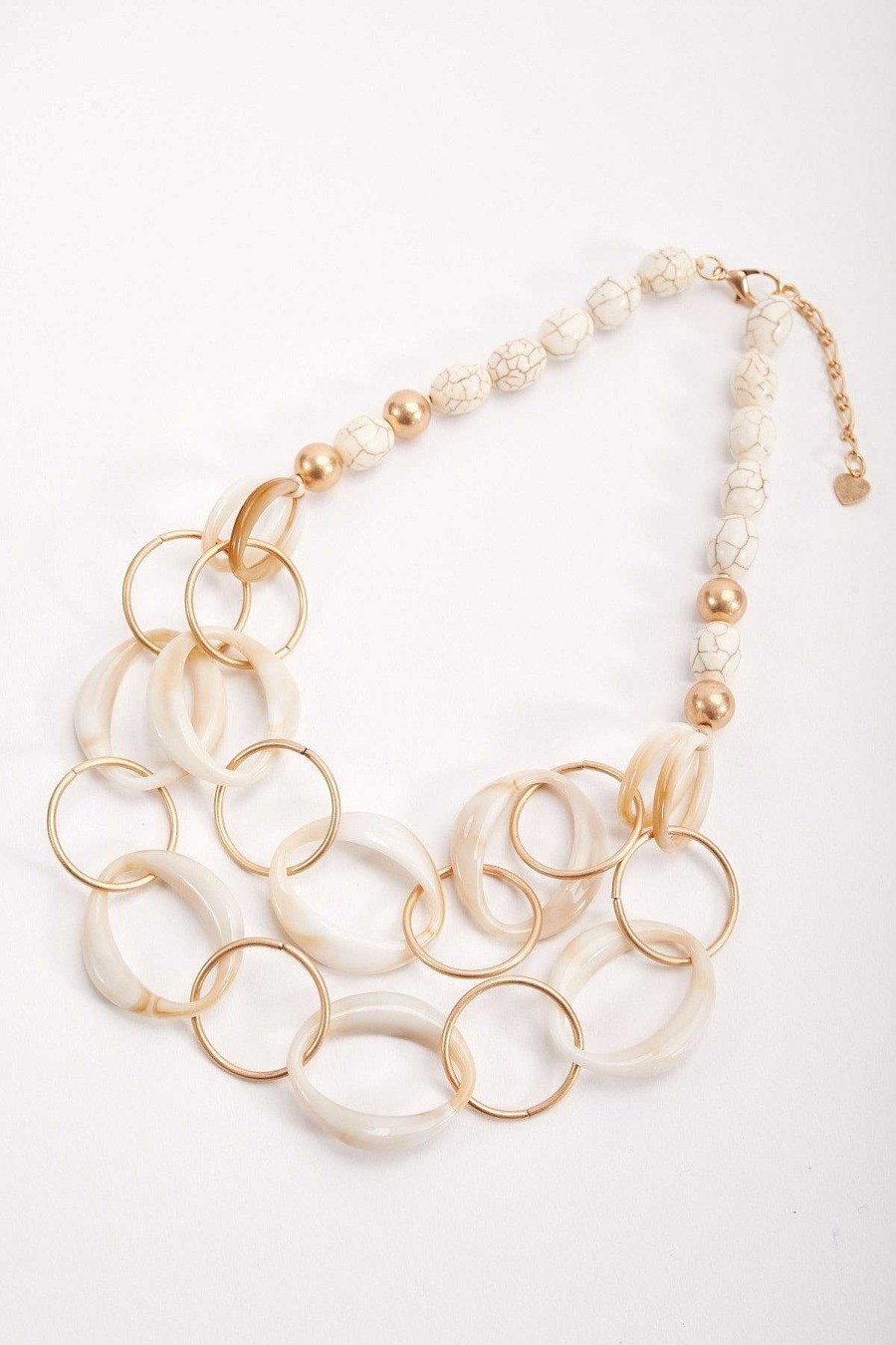 As Seen On Social | Soul Jewellery Double Layered Beige Hoop Necklace