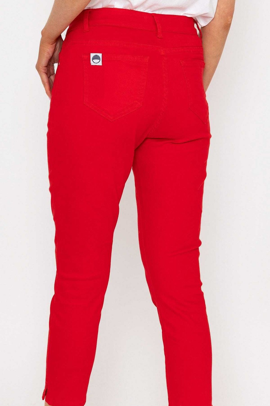 As Seen On Social | West Quay Crop Stretch Jeans In Red