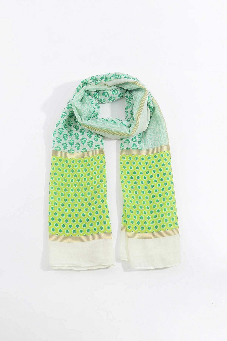 Accessories | SOUL Accessories Contrast Green Print Scarf