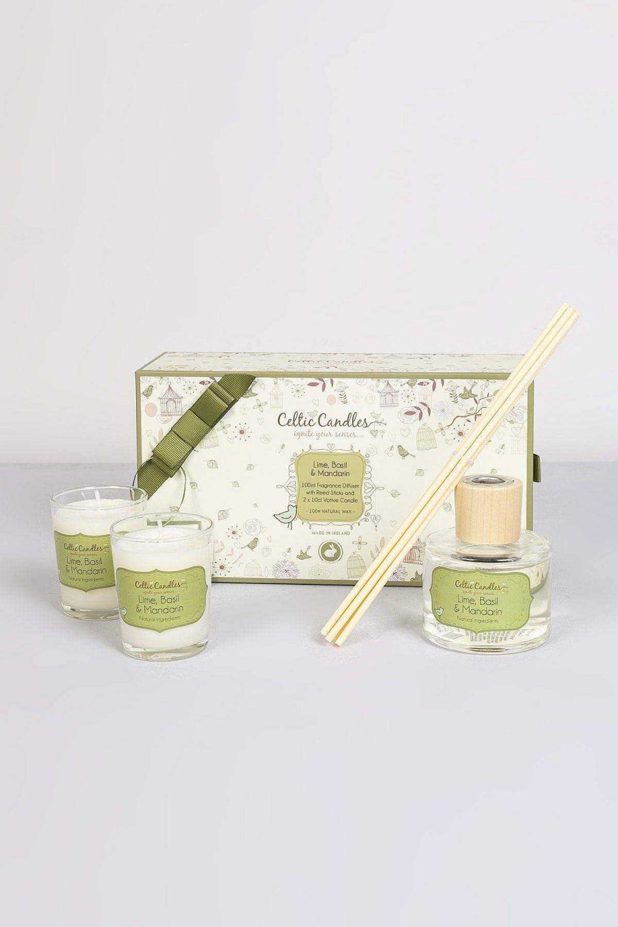 Homeware | Celtic Candles Lime Basil And Mandarin Candle Gift Box