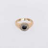 Rings | Soul Jewellery Gold Ring With Black Detail Size 7