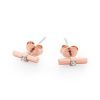 Boxed Gifts | Tipperary Crystal Jewellery T-Bar Earrings In Rose Gold