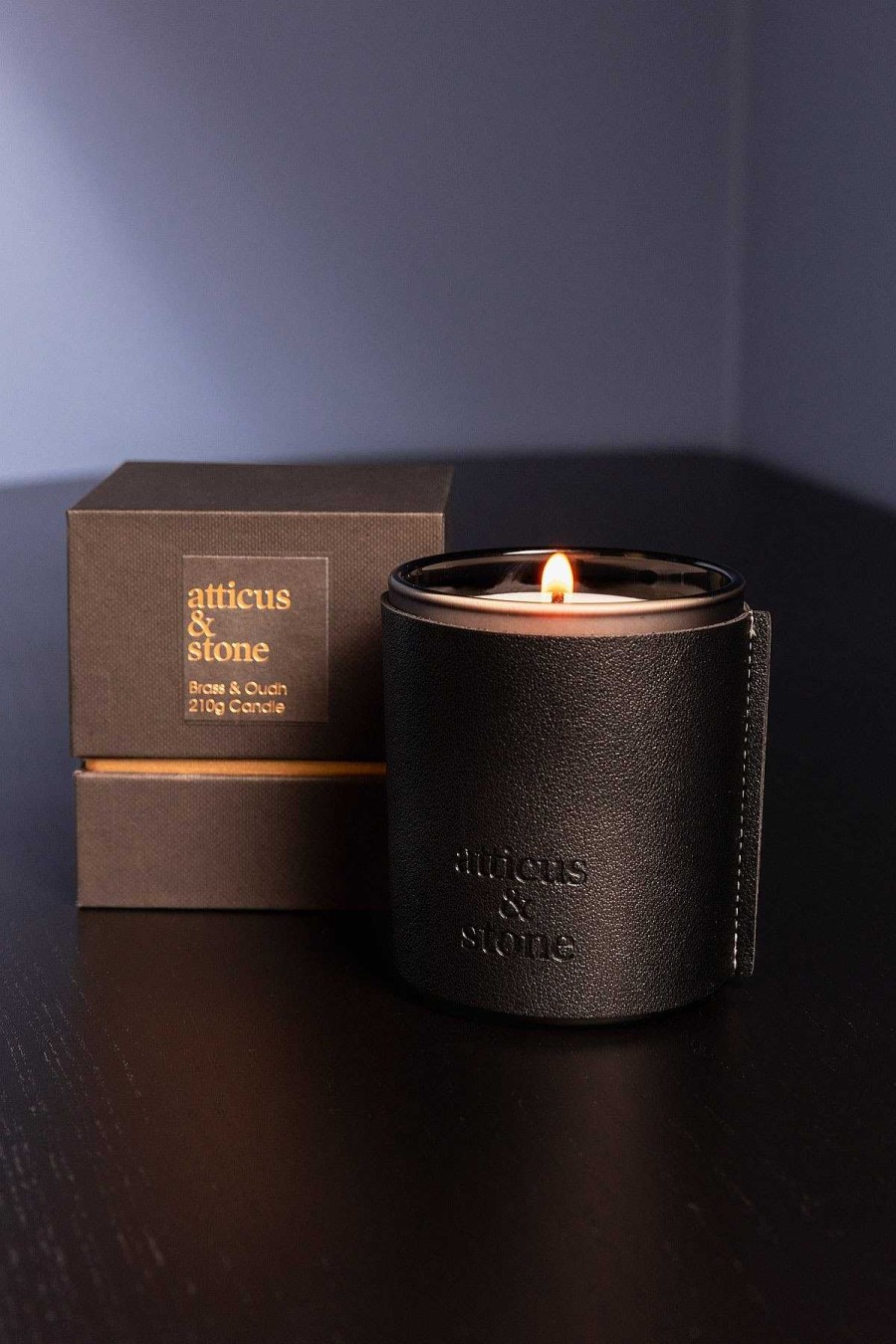 Homeware | Atticus & Stone Brass And Oudh Candle