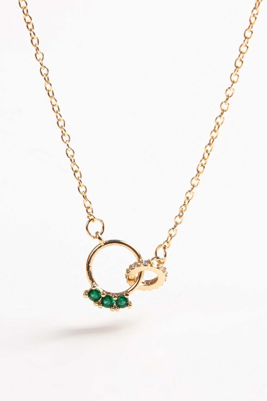 Necklaces | Joularie Interlocking Rings Pendant