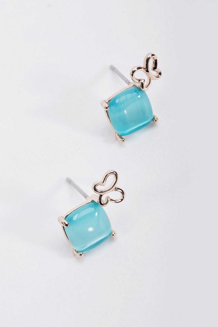 Earrings | Soul Jewellery Aqua Stone Butterfly Earrings