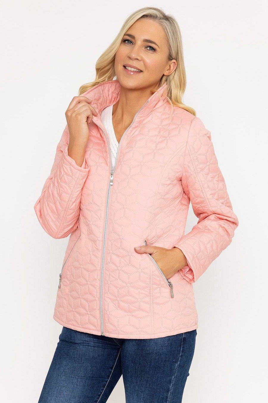 Coats & Jackets | Voulez Vous Ultrasonic Quilt Jacket In Pink