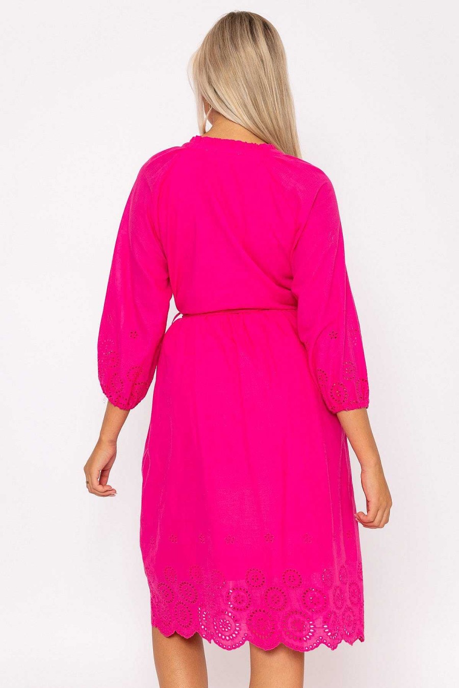 Sale Dresses | Rowen Avenue Pink Broderie Midi Dress