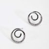 Boxed Gifts | Soul Jewellery Spiral Silver Diamante Earrings