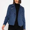 Coats & Jackets | Rowen Avenue Suede Biker Jacket In Petrol