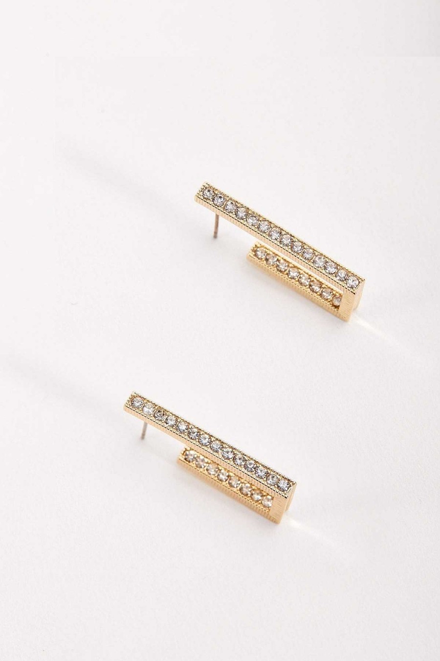 As Seen On Social | Soul Jewellery Diamante Rectangle Hoop Earrings