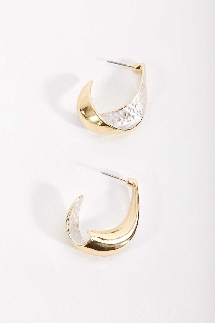 Boxed Gifts | Joularie White Spiral Hoop Earrings