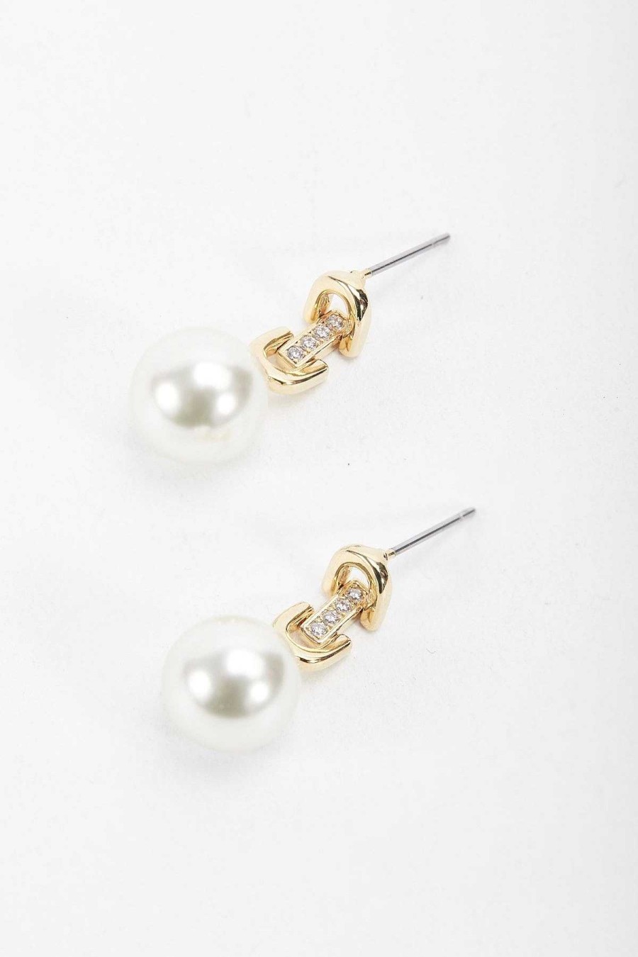 April Edit | Joularie Drop Link Pearl Earring