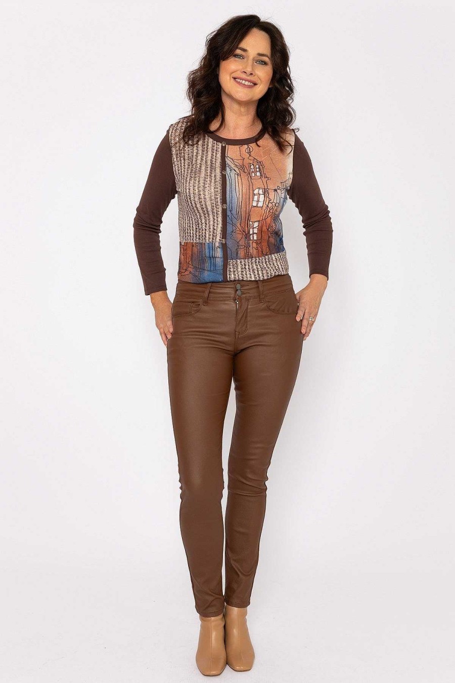 Jeans & Trousers | J'aime la Vie Camel Pu Jeans