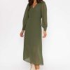 Sale Dresses | Pala D'oro Jodie Midi Dress In Khaki