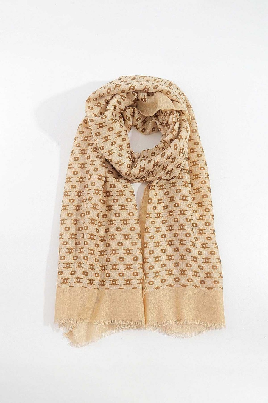 Accessories | SOUL Accessories Geo Print Scarf In Cream