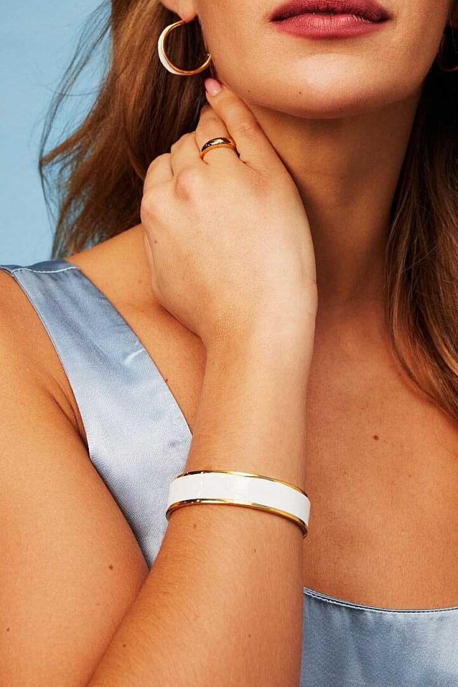 As Seen On Social | Knight & Day White Enamel Bangle