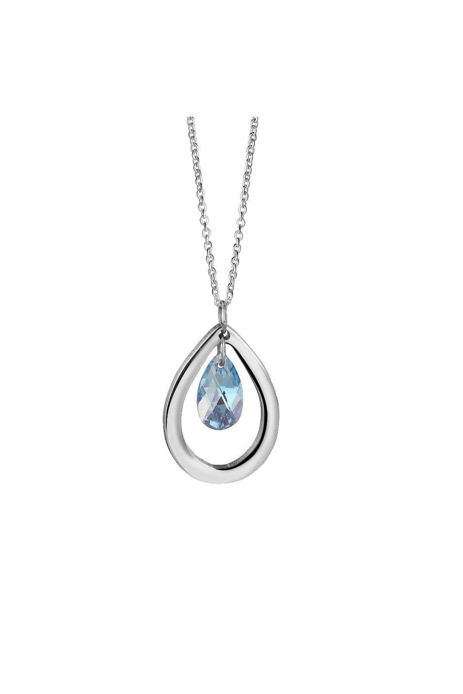 Boxed Gifts | Newbridge Silverware Jewellery Droplet Pendant With Blue Stone