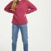 Jumpers & Cardigans | Aran Woollen Mills Roll Neck Reglan Crew Jumper In Pink