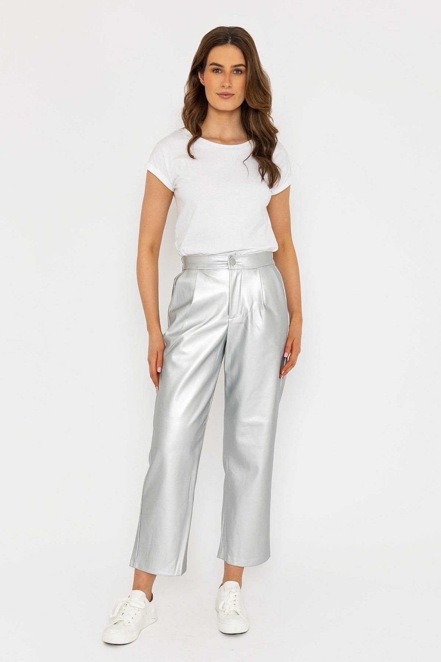 Jeans & Trousers | Oraije Metallic Trousers