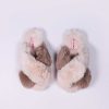 Nightwear | Cherish Accessories Cream Faux Fur Contrast Slippers