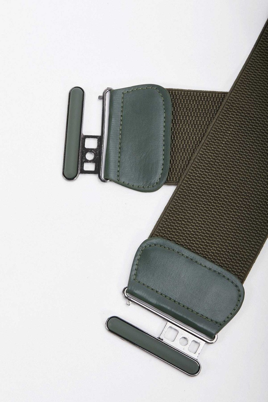 Belts | SOUL Accessories Elasticated Khaki Belt