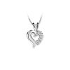 Boxed Gifts | Newbridge Silverware Jewellery Double Heart Pendant Clear