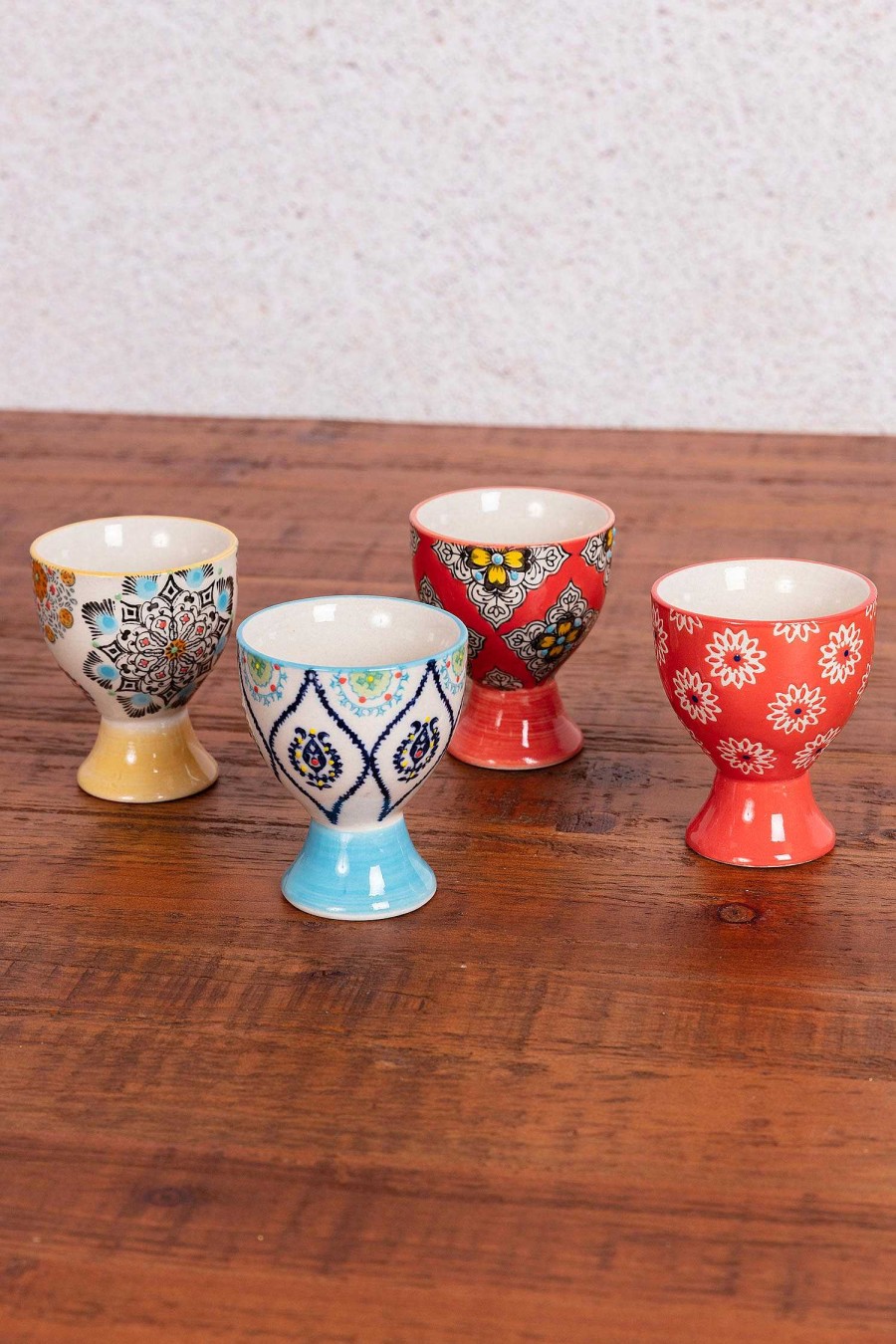 Homeware | Eclectic Set Of 4 Eclectic Egg Cups