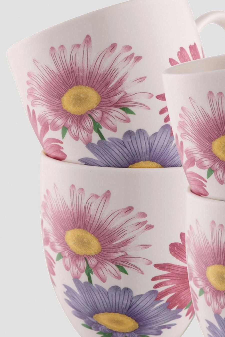 Homeware | Belleek Floral Ceramic 4 Piece Mug Set