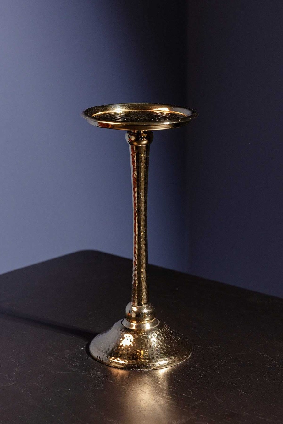 Homeware | Atticus & Stone Large Gold Pillar Candle Holder