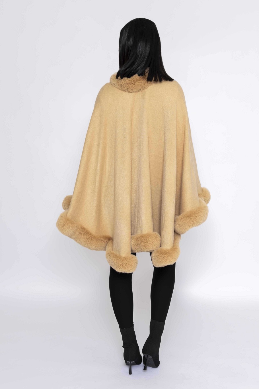 Coats & Jackets | J'aime la Vie Faux Fur Trim Wrap In Camel