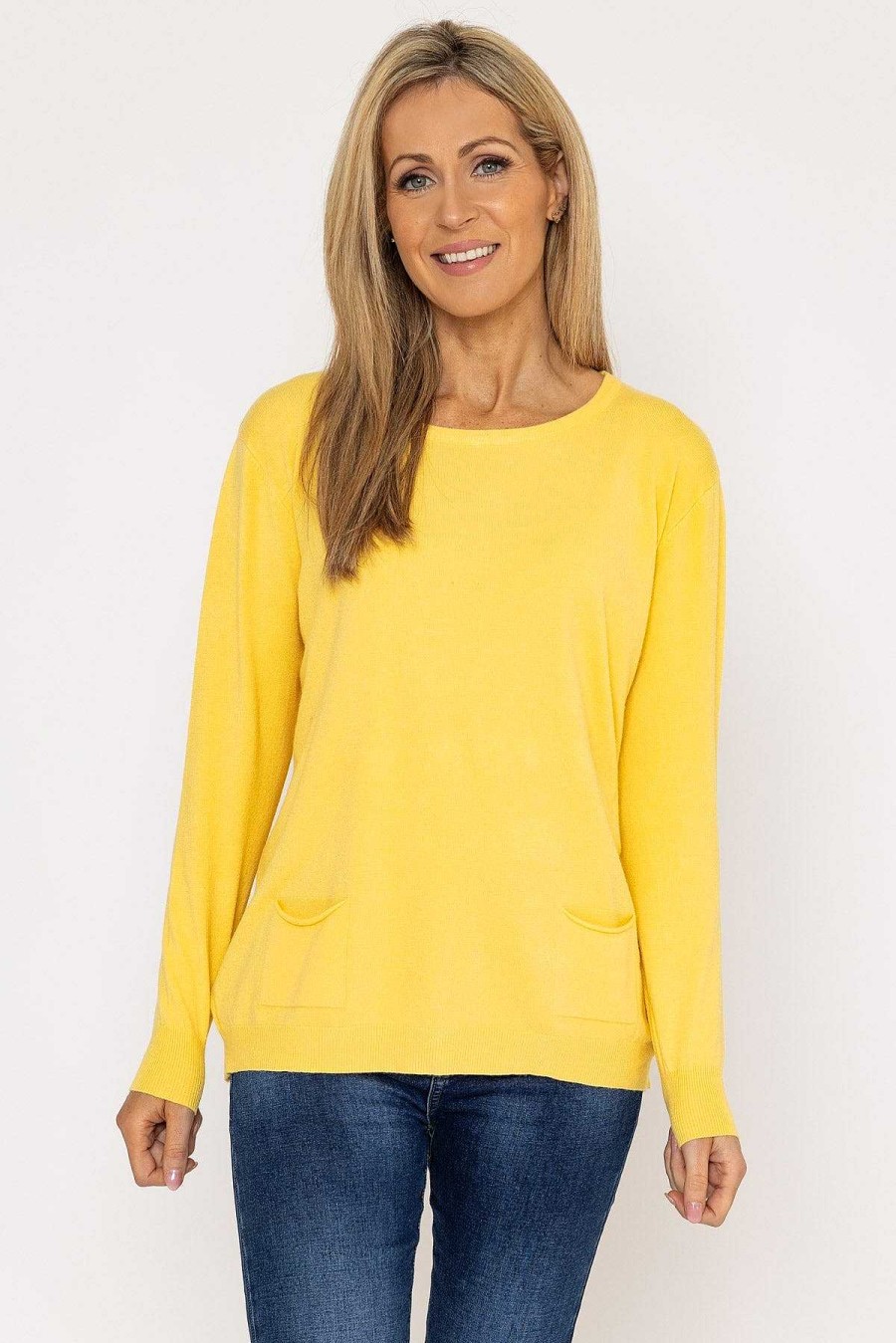 Jumpers & Cardigans | J'aime la Vie Button Detail Knit In Yellow