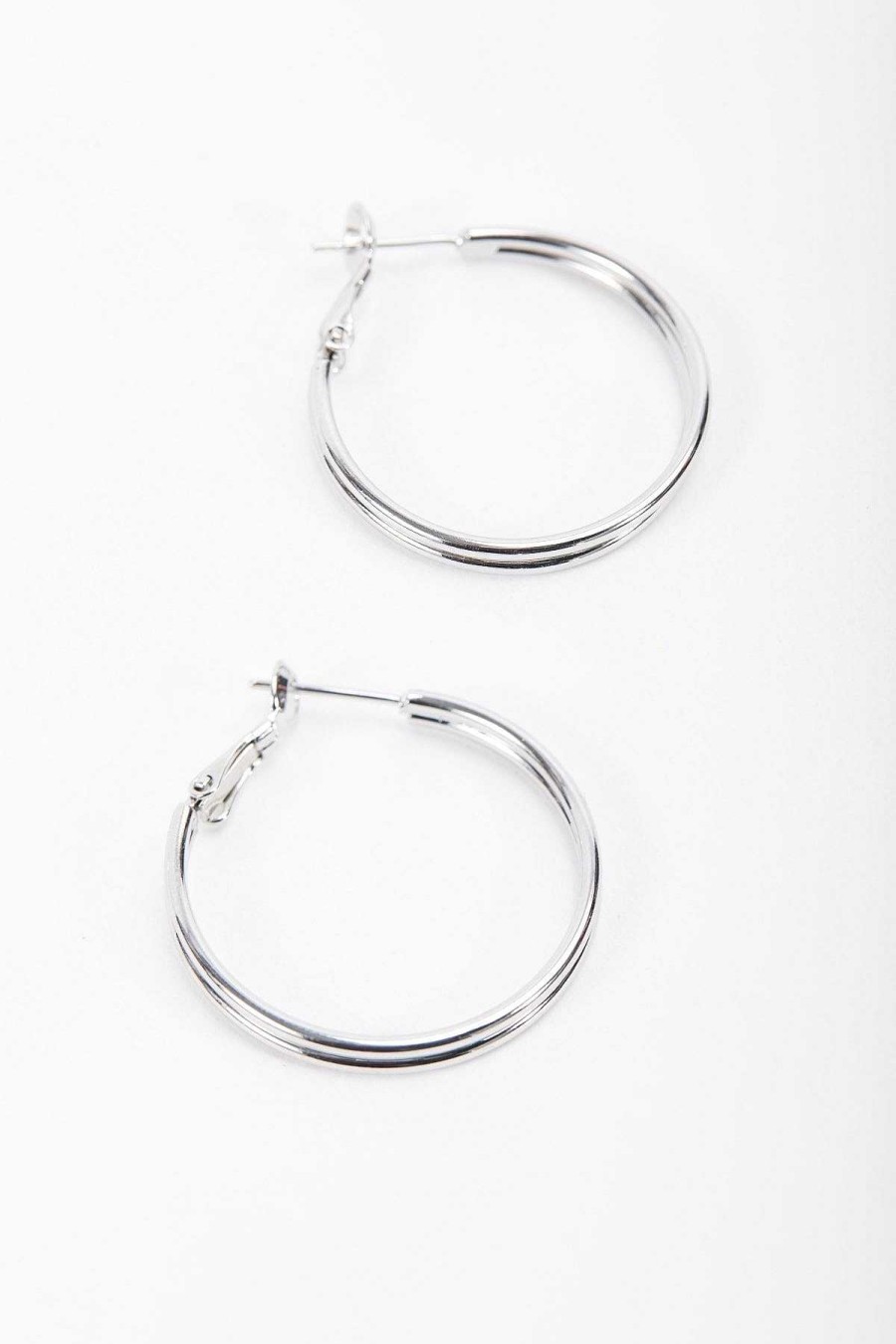 Earrings | Soul Jewellery Silver Tone Hoop Earrings