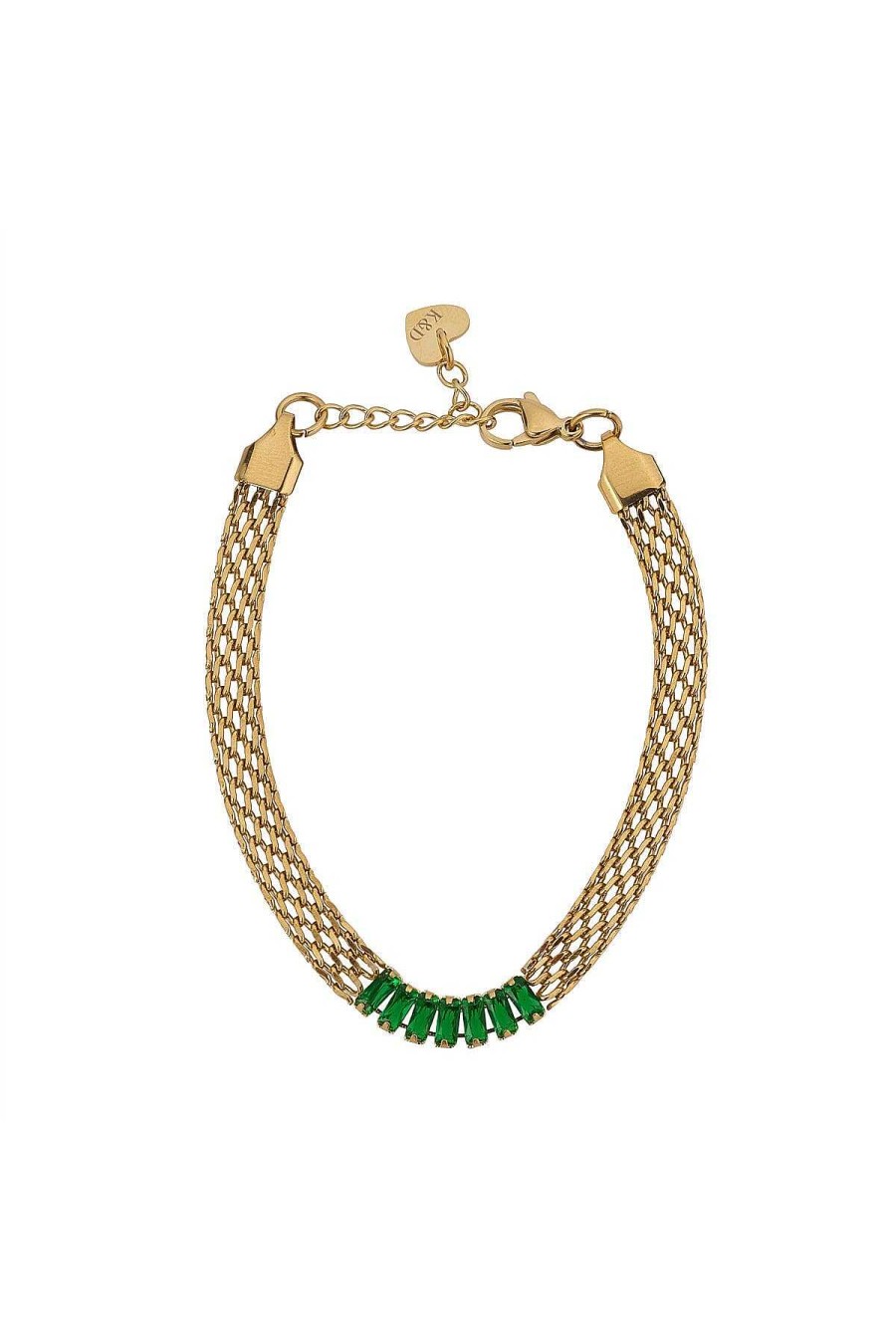 Boxed Gifts | Knight & Day Emerald Mesh Bracelet