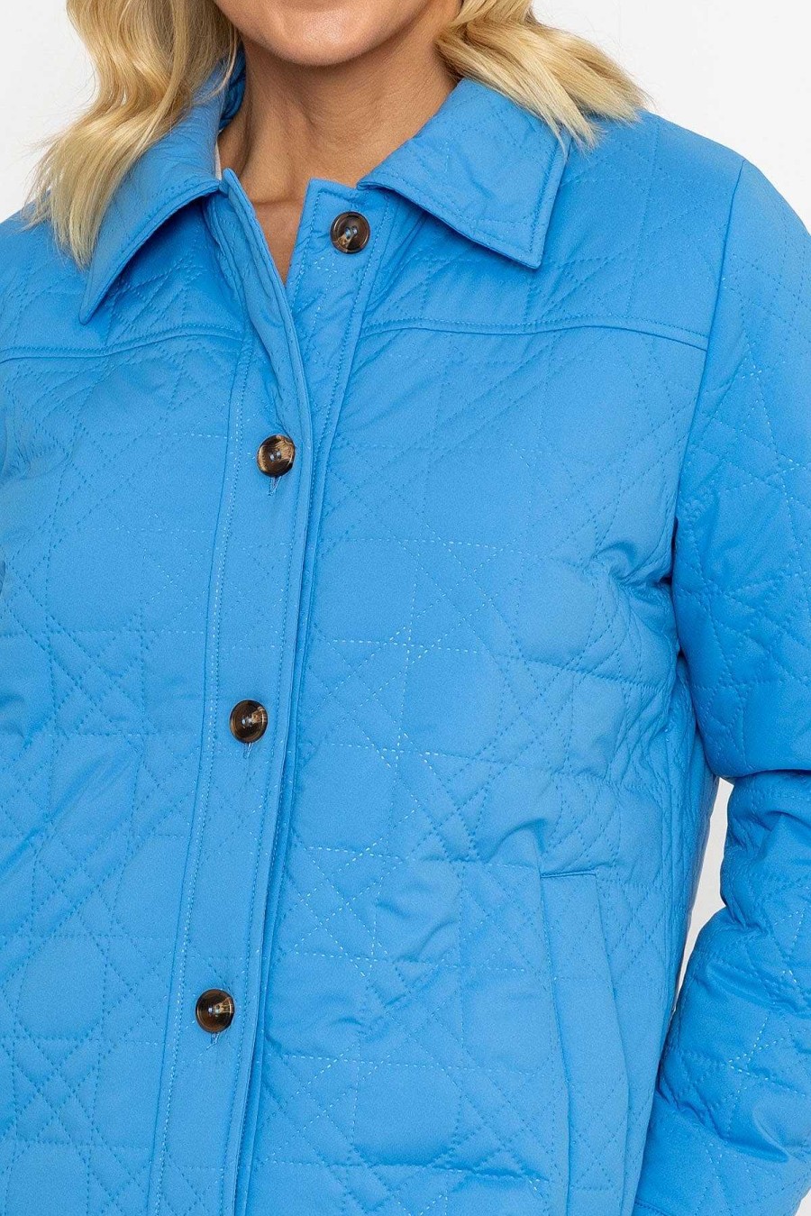 Coats & Jackets | Voulez Vous Blue Quilted Jacket