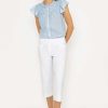 Jeans & Trousers | Kelly & Grace Weekend Bengaline Crop Pant In White