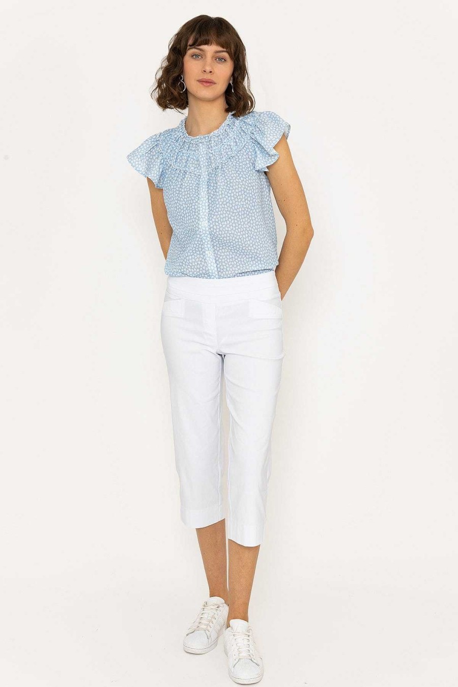 Jeans & Trousers | Kelly & Grace Weekend Bengaline Crop Pant In White