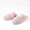 Nightwear | Cherish Accessories Cable Knit Slippers In Pink