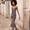 Sale Dresses | Pala D'oro Sport Valentina Midi Dress In Zebra Print