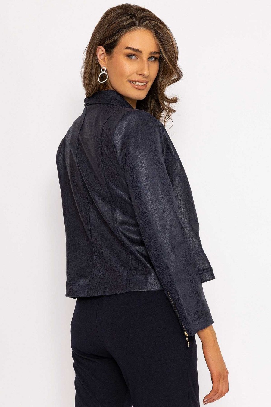 Coats & Jackets | J'aime la Vie Zip Jacket In Navy