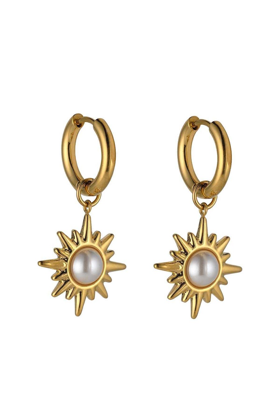 Boxed Gifts | Knight & Day Sunburst Gold Drop Earrings