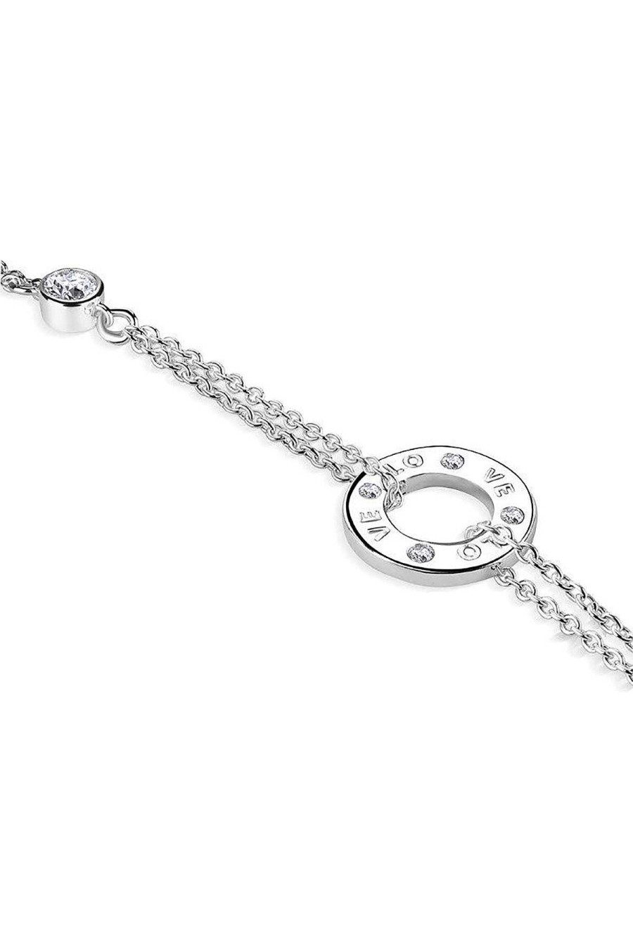 Kids | Newbridge Silverware Jewellery Childs Love Bracelet Clear Stones