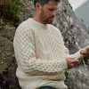 Jumpers & Cardigans | Aran Woollen Mills Uni Handknit Merino Wool Sweater In Cream