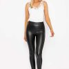 Jeans & Trousers | J'aime la Vie Pu Ponte Leggings In Black