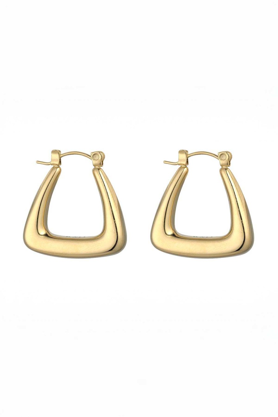 As Seen On Social | Knight & Day Chunky Geometric Gold Hoops