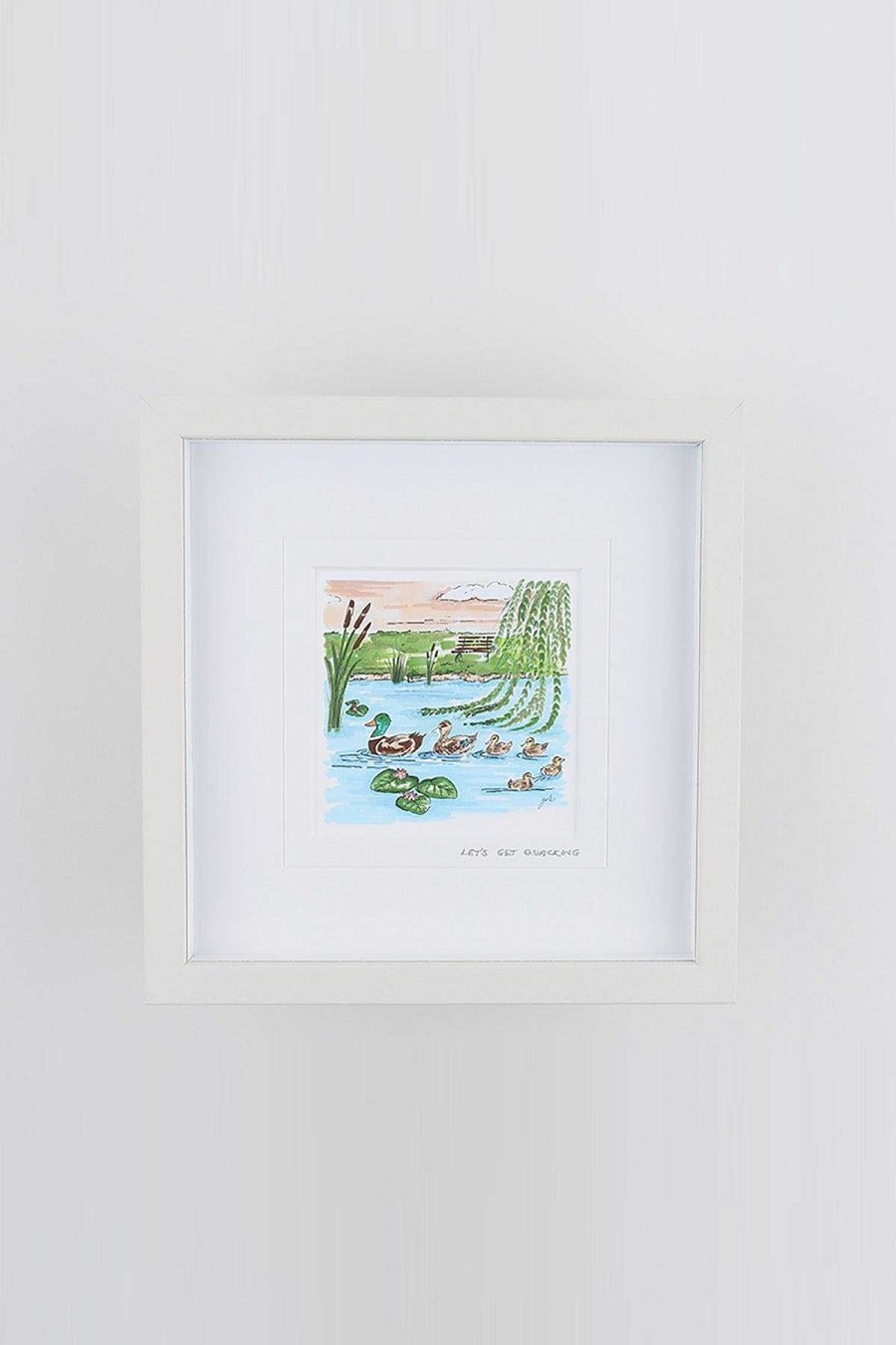 Wall Art | Blue Shoe Gallery Lets Get Quacking Small Framed Art Print