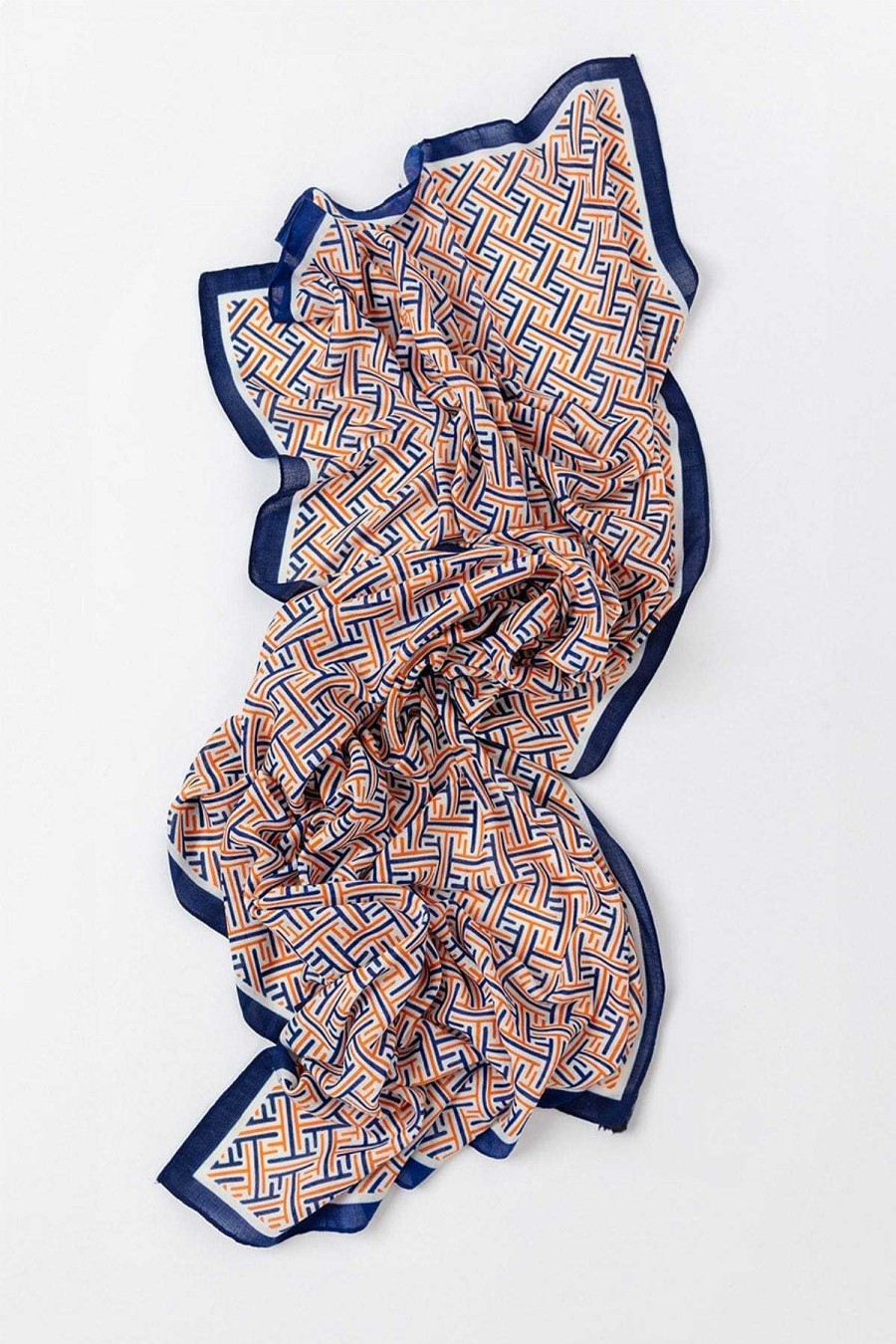 Accessories | Pala D'oro Accessories Geo Print Scarf In Navy