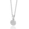 Boxed Gifts | Tipperary Crystal Jewellery White Stone Disc Drop Pendant