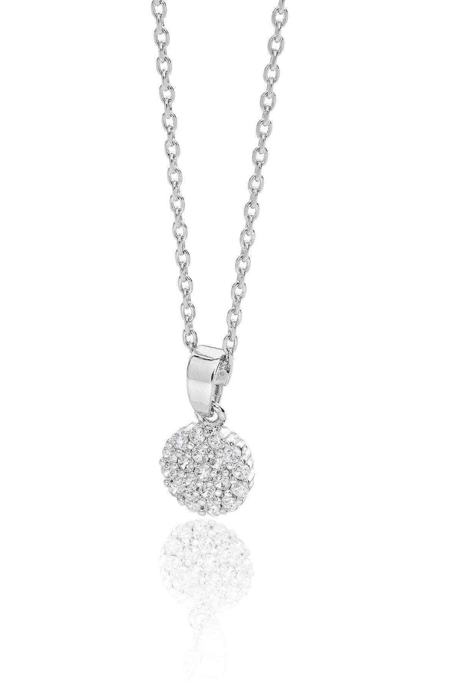 Boxed Gifts | Tipperary Crystal Jewellery White Stone Disc Drop Pendant