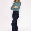 Jeans & Trousers | Kelly & Grace Weekend Sateen Pant In Navy